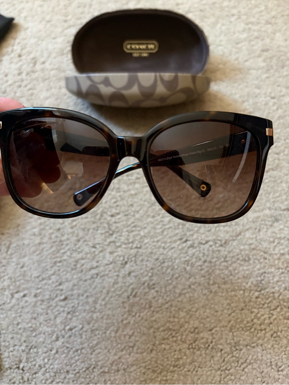 Coach Signature sunglasses with Hard Shell Sunglasses Case